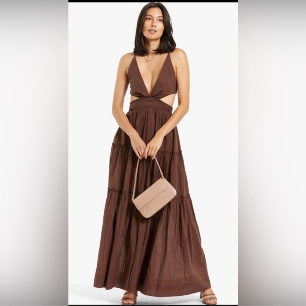 bec + bridge Chocolate cutout Dress